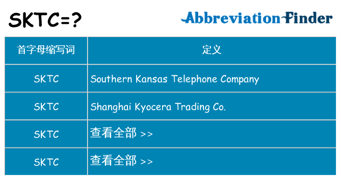 sktc 代表什么