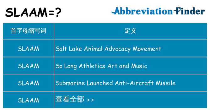 slaam 代表什么