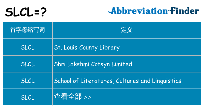 slcl 代表什么