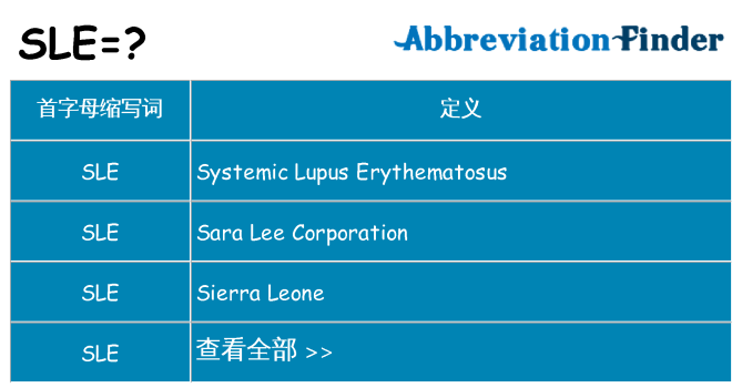 sle 代表什么