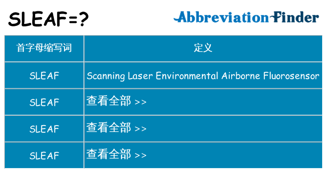 sleaf 代表什么