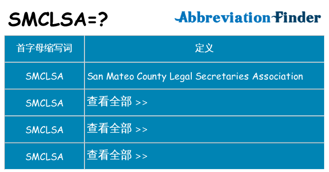 smclsa 代表什么