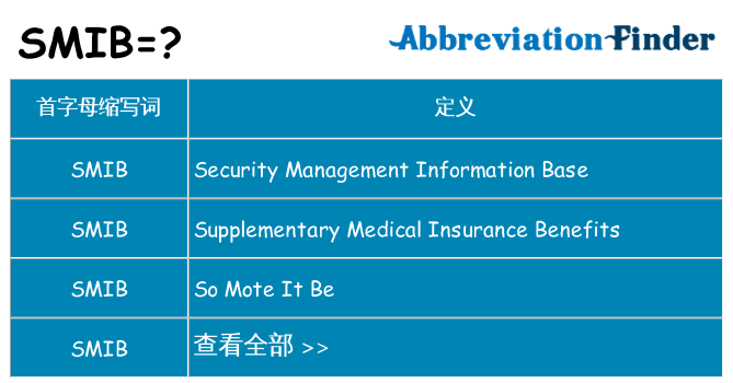 smib 代表什么