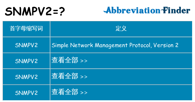 snmpv2 代表什么