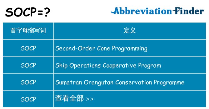 socp 代表什么