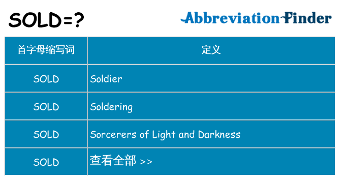 sold 代表什么