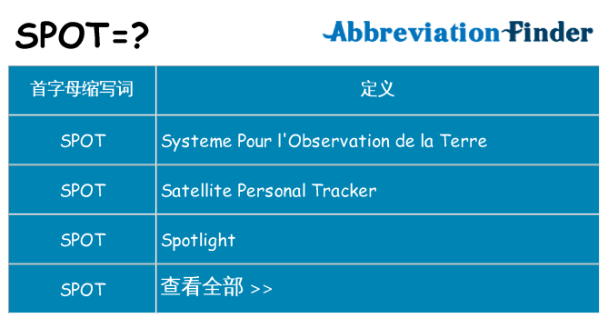 spot 代表什么