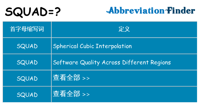 squad 代表什么