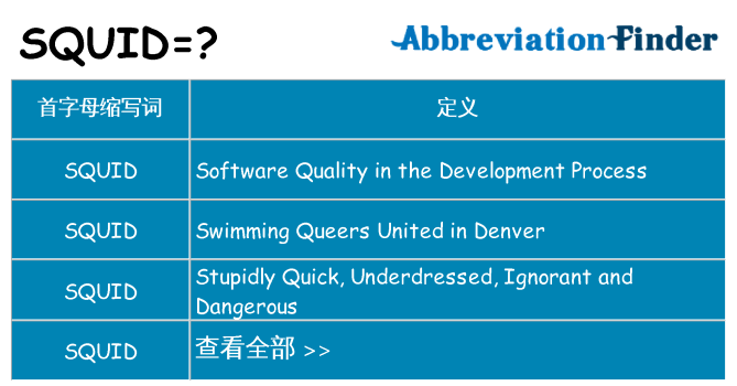 squid 代表什么