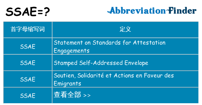 ssae 代表什么