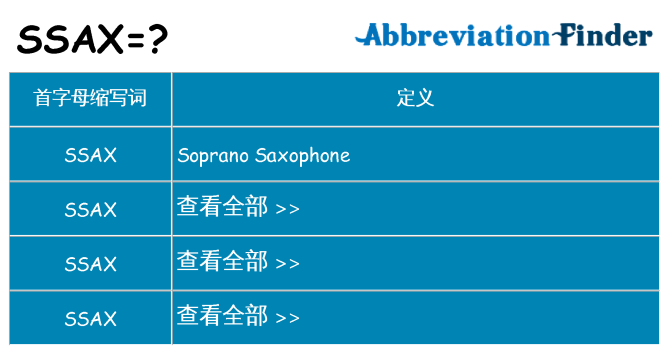ssax 代表什么