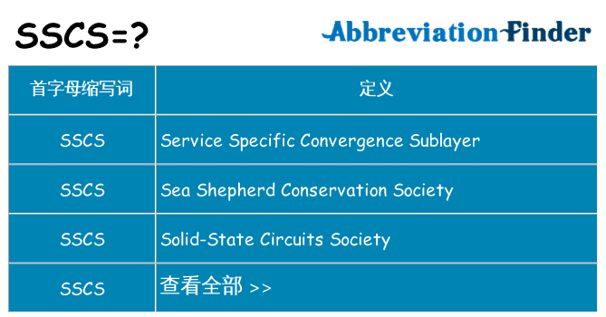 sscs 代表什么