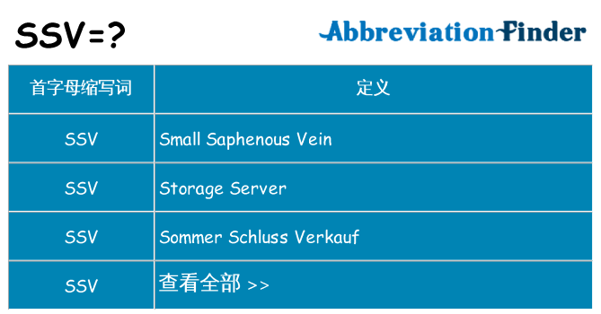 ssv 代表什么