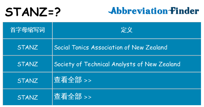 stanz 代表什么