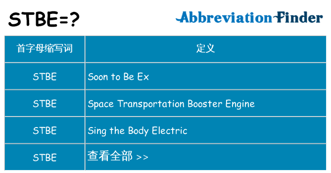 stbe 代表什么