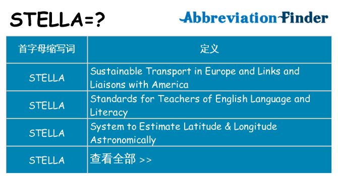 stella 代表什么