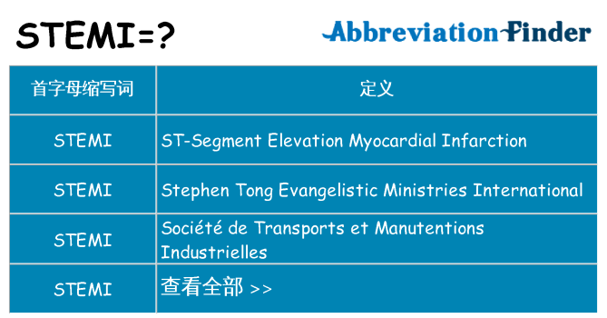 stemi 代表什么