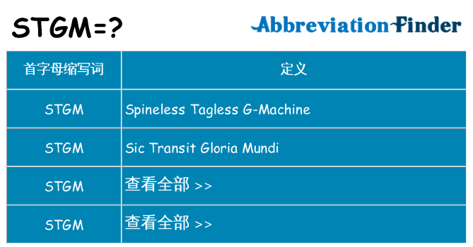 stgm 代表什么