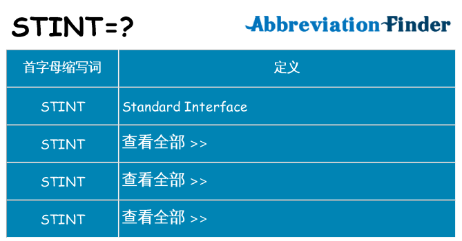 stint 代表什么