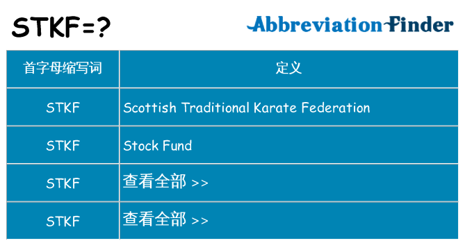 stkf 代表什么