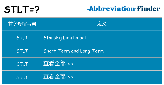 stlt 代表什么