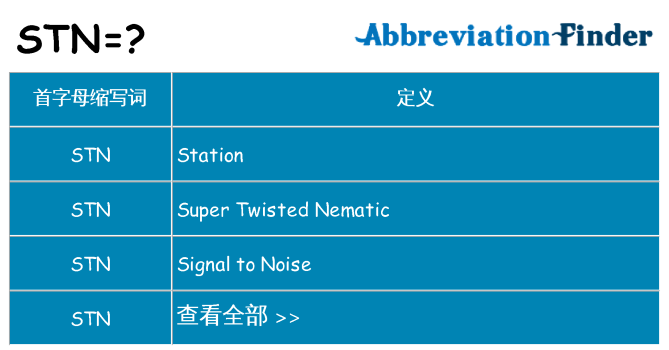 stn 代表什么