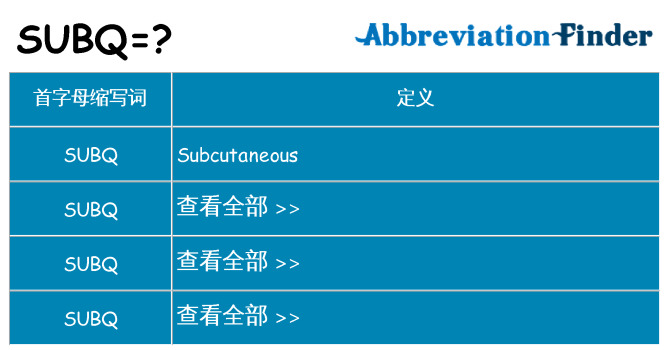 subq 代表什么