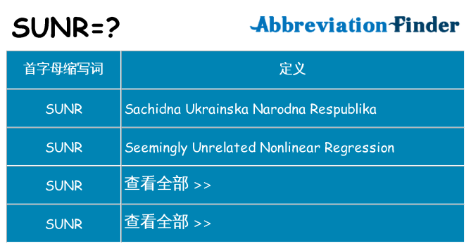 sunr 代表什么