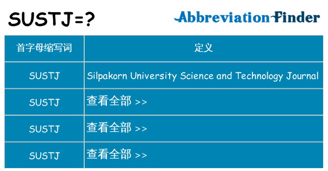 sustj 代表什么