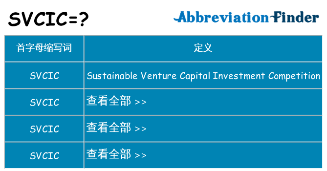svcic 代表什么