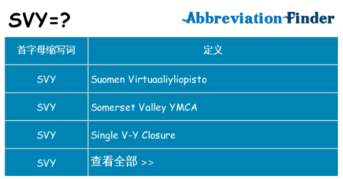svy 代表什么