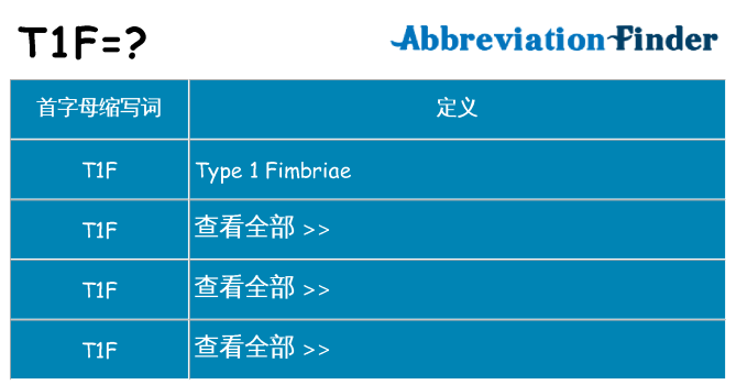 t1f 代表什么