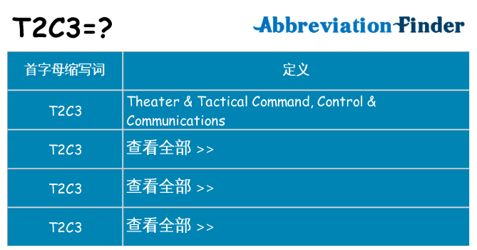 t2c3 代表什么