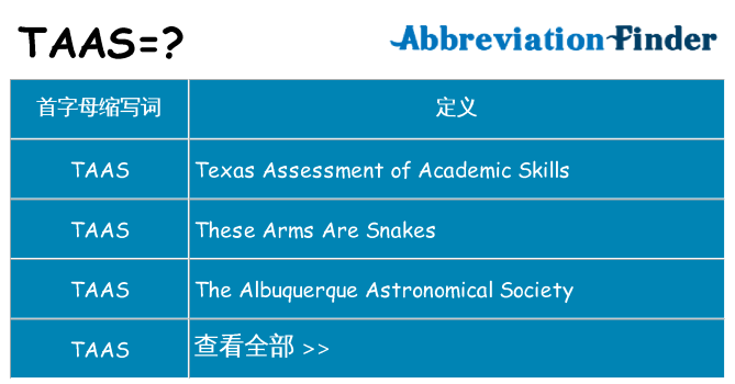 taas 代表什么