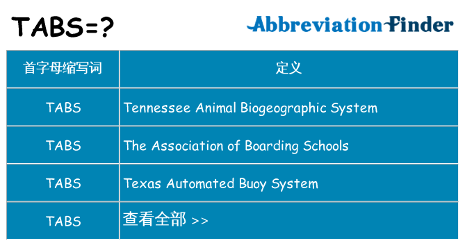tabs 代表什么