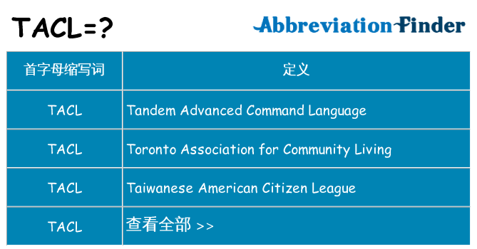 tacl 代表什么