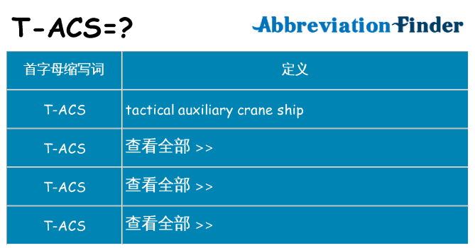 t-acs 代表什么