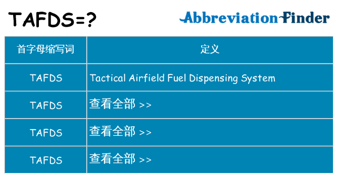 tafds 代表什么