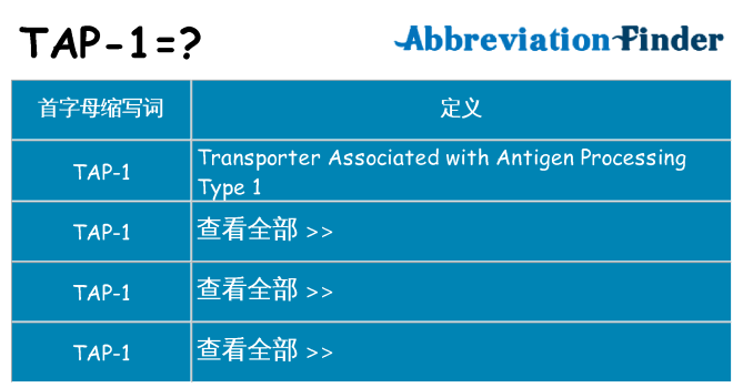 tap-1 代表什么