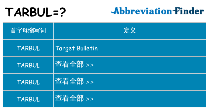 tarbul 代表什么