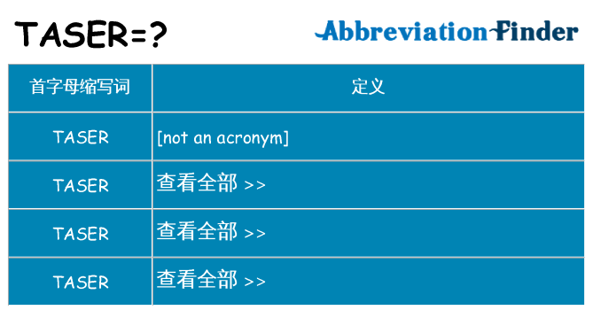 taser 代表什么