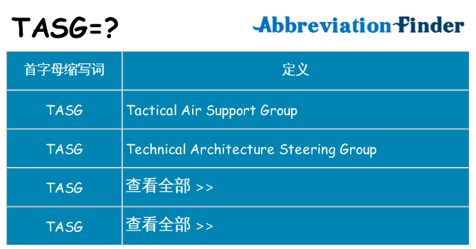 tasg 代表什么