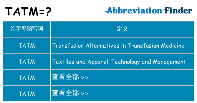 tatm 代表什么