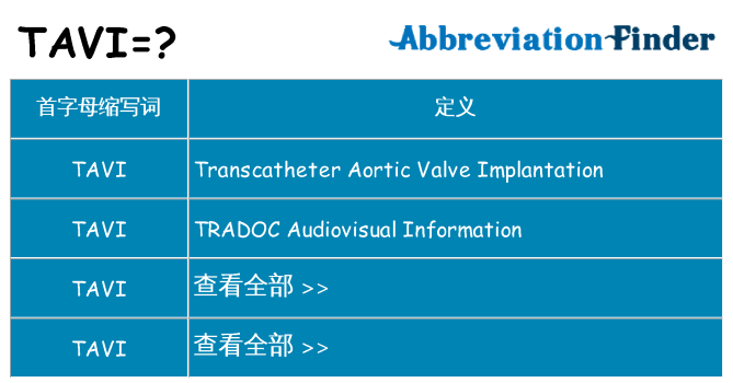tavi 代表什么