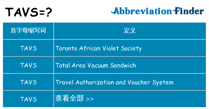 tavs 代表什么