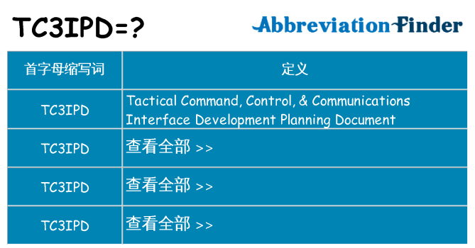 tc3ipd 代表什么