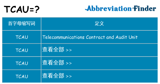 tcau 代表什么
