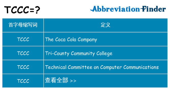 tccc 代表什么