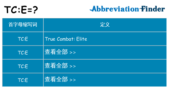 tce 代表什么