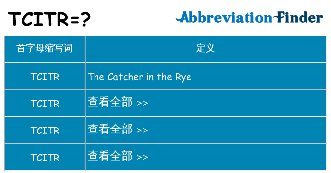 tcitr 代表什么